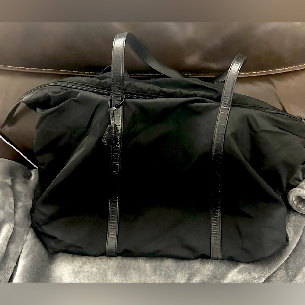 Prada nylon weekender shoulder bag